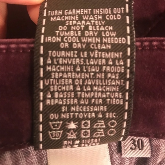 7 for all Mankind The slim Cigarette plum purple skinny denim jeans size 30 - Picture 10 of 12